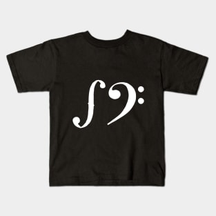 F clef and F (white) Kids T-Shirt